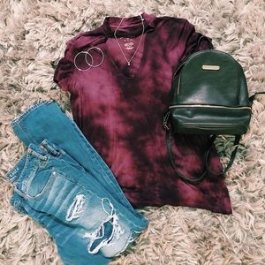 Cute tie dye purple tee shirt from American Eagle